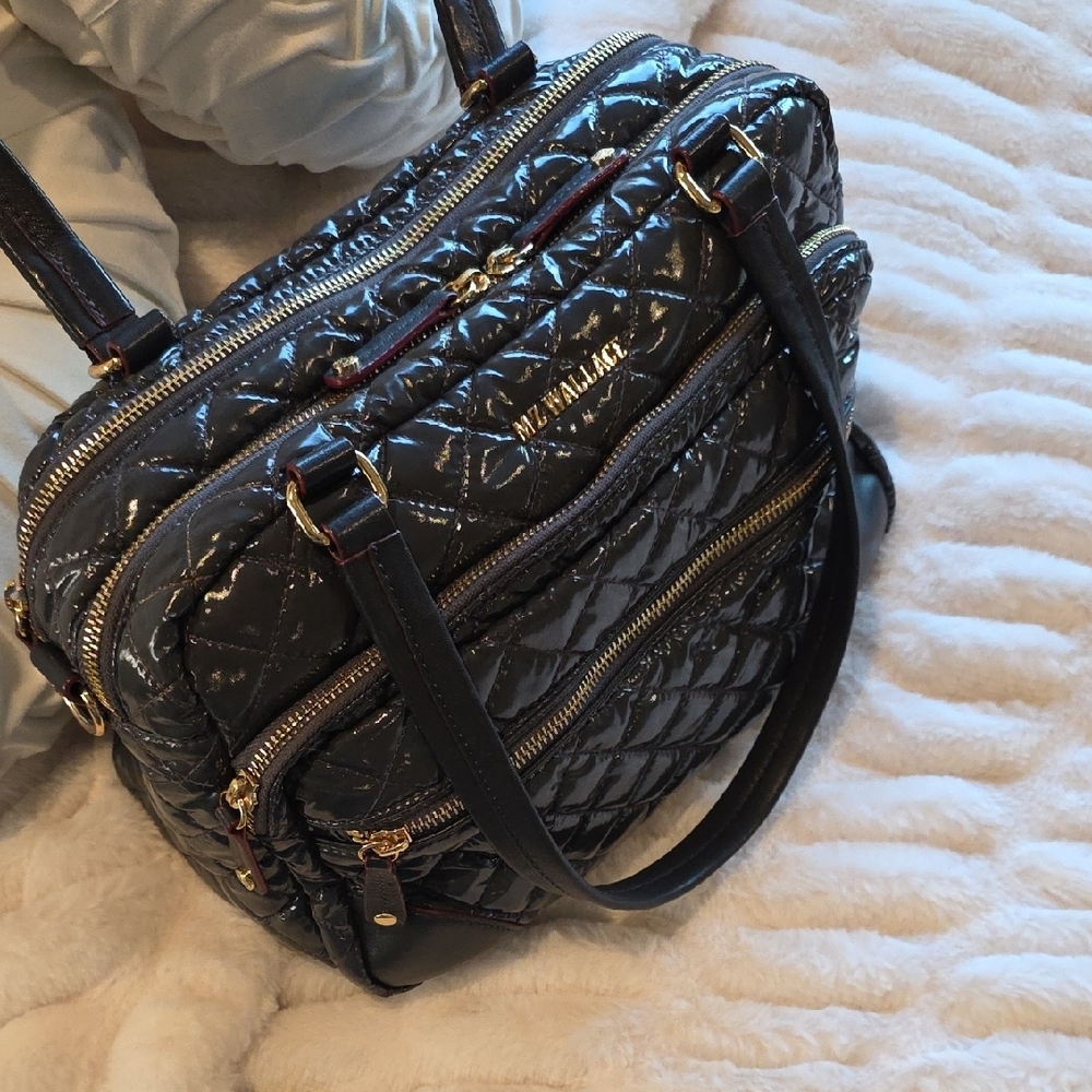 MZ Wallace DARK GREY Lacquer Bag. Ex Condition - Picture 2 of 8